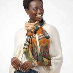 Scarves & Wraps*The Met Store American Folk Art Landscape Oblong Scarf