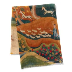 Scarves & Wraps*The Met Store American Folk Art Landscape Oblong Scarf