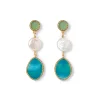 Earrings*The Met Store Ancient Mixed Motifs Glass Triple-Drop Earrings