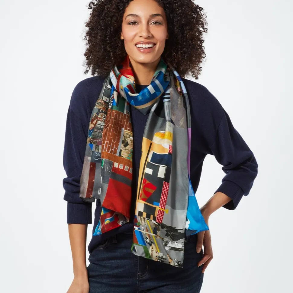 Scarves & Wraps*The Met Store Bearden The Block Oblong Silk Scarf