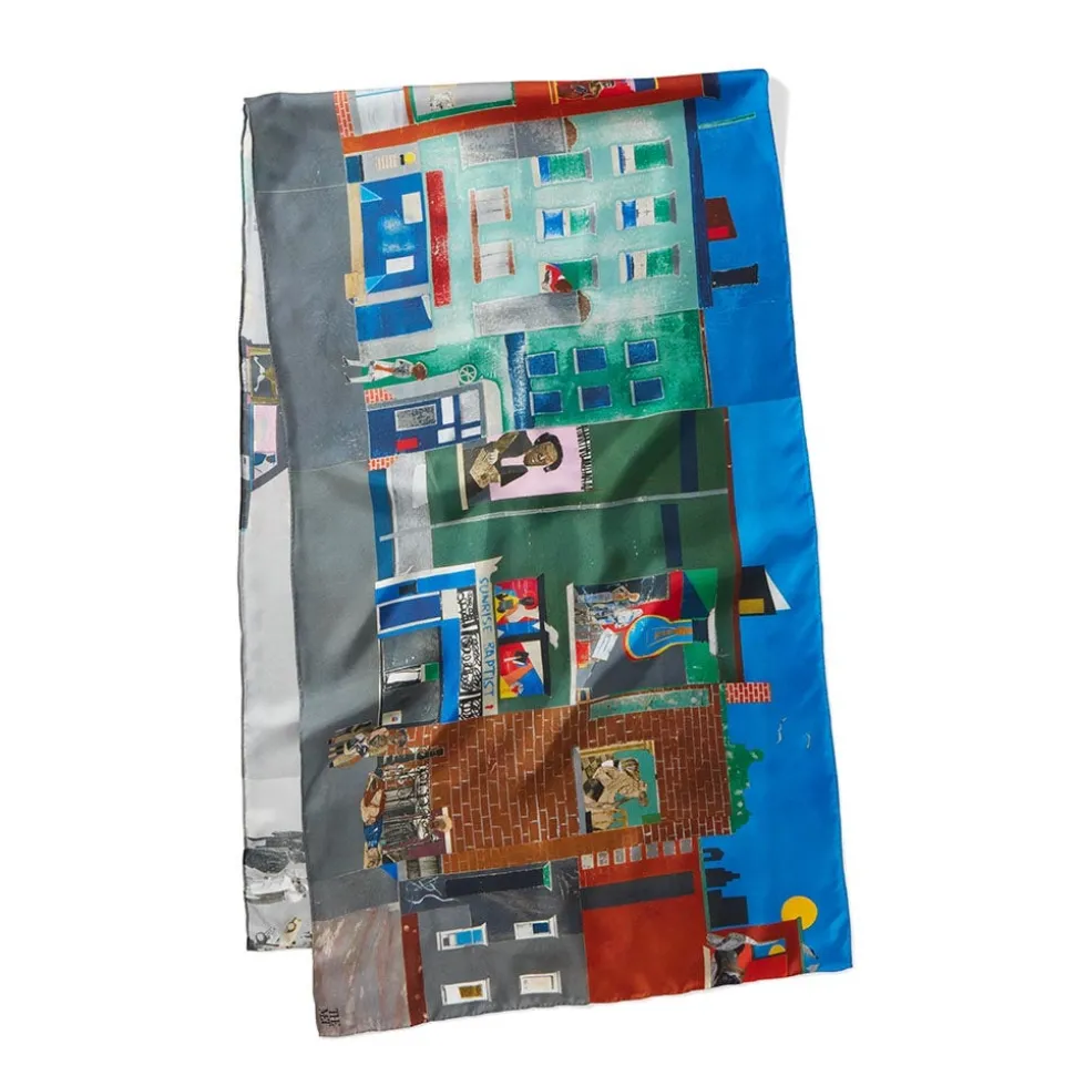 Scarves & Wraps*The Met Store Bearden The Block Oblong Silk Scarf