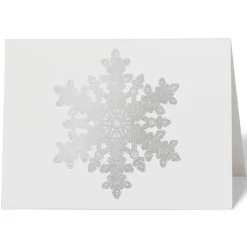 Holiday Cards*The Met Store Bentley: Snow Crystal Fine Holiday Cards with Lined Envelopes and Foil Seals