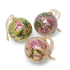 Ornaments*The Met Store Chelsea Botanicals Hand-Painted Glass Ornament Set