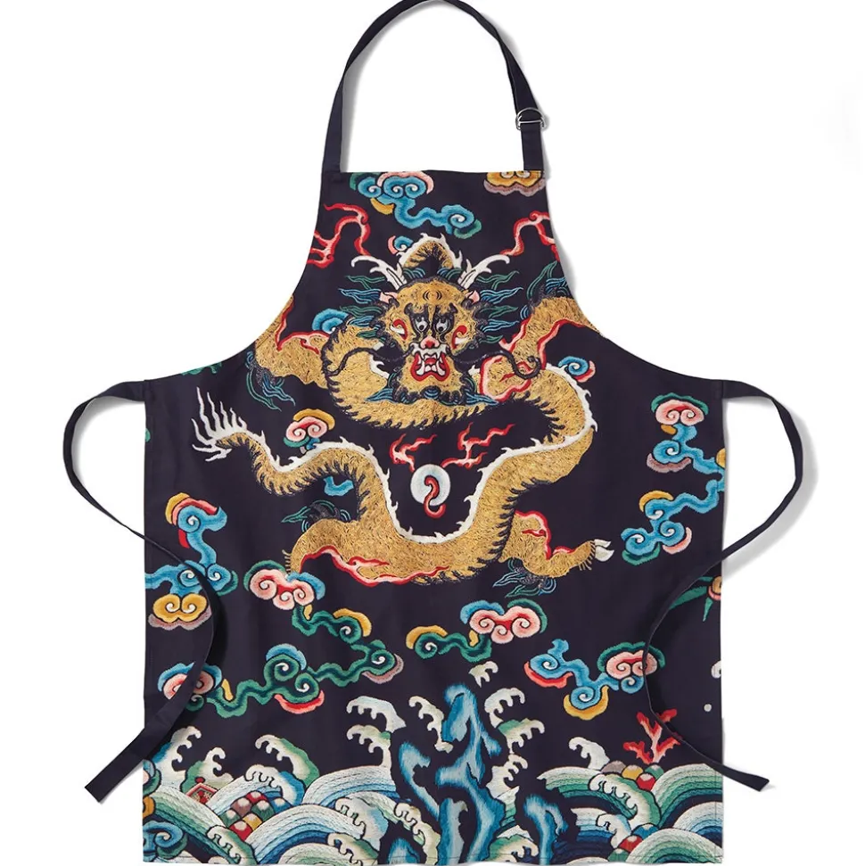 Tableware*The Met Store Chinese Dragon Rank Badge Apron and Tea Towel Set