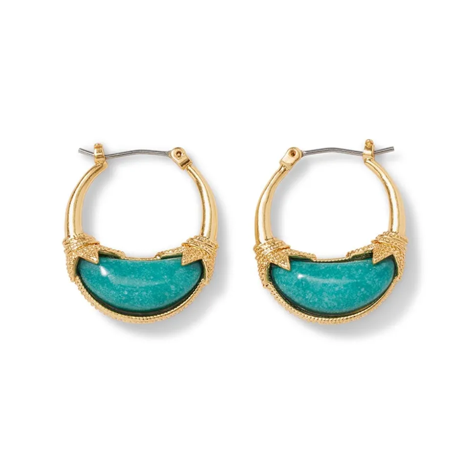Earrings*The Met Store Cypriot Jade Crescent Hoop Earrings