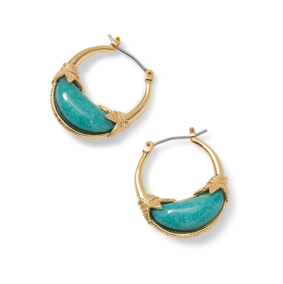 Earrings*The Met Store Cypriot Jade Crescent Hoop Earrings