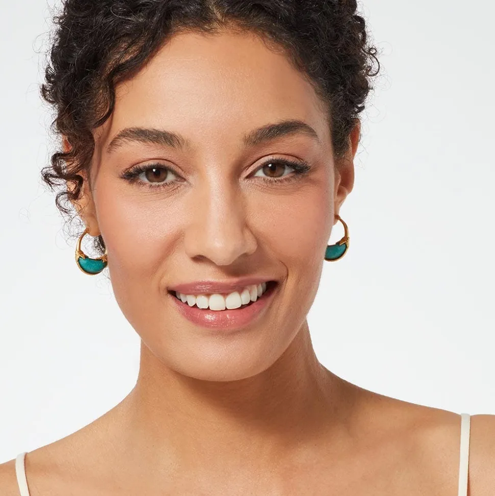Earrings*The Met Store Cypriot Jade Crescent Hoop Earrings