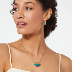 Earrings*The Met Store Cypriot Jade Crescent Hoop Earrings