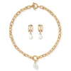 Jewelry Sets*The Met Store Cypriot Twist Pearl Chain Pendant Necklace and Triple-Hoop Earrings Set