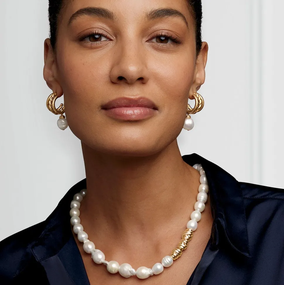 Jewelry Sets*The Met Store Cypriot Twist Pearl Necklace and Triple-Hoop Earrings Set