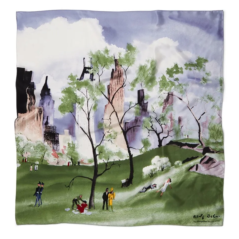Scarves & Wraps*The Met Store Dehn Spring in Central Park Square Silk Scarf