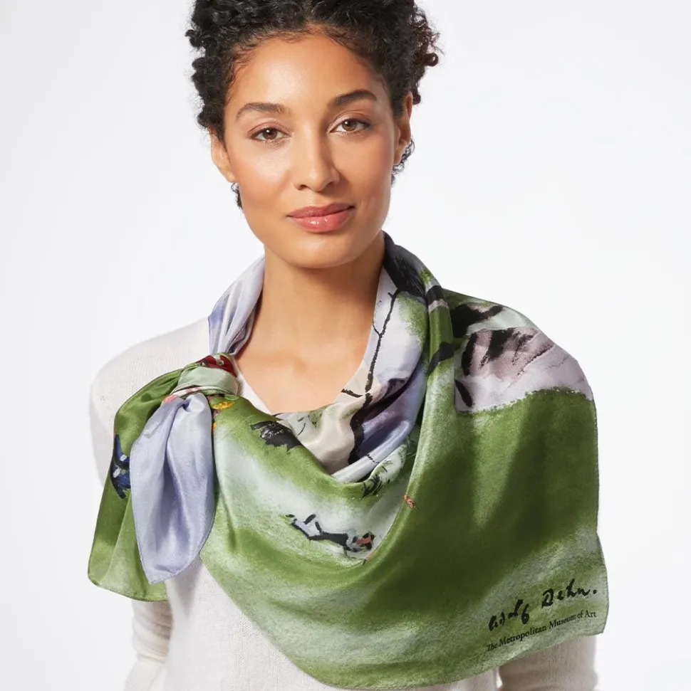 Scarves & Wraps*The Met Store Dehn Spring in Central Park Square Silk Scarf