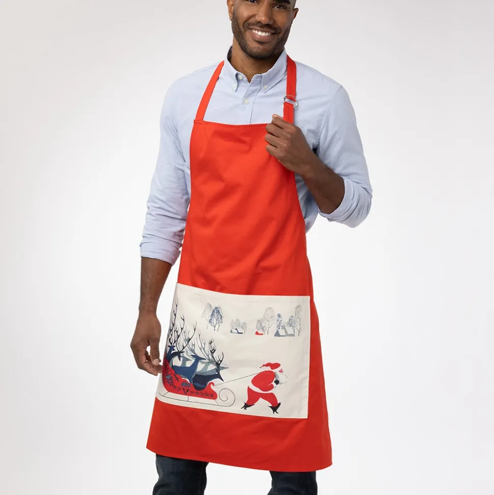 Tableware*The Met Store Earle Santa and Deer Apron with Pocket
