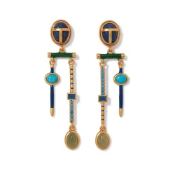 Earrings*The Met Store Egyptian Heart Scarab Chandelier Earrings