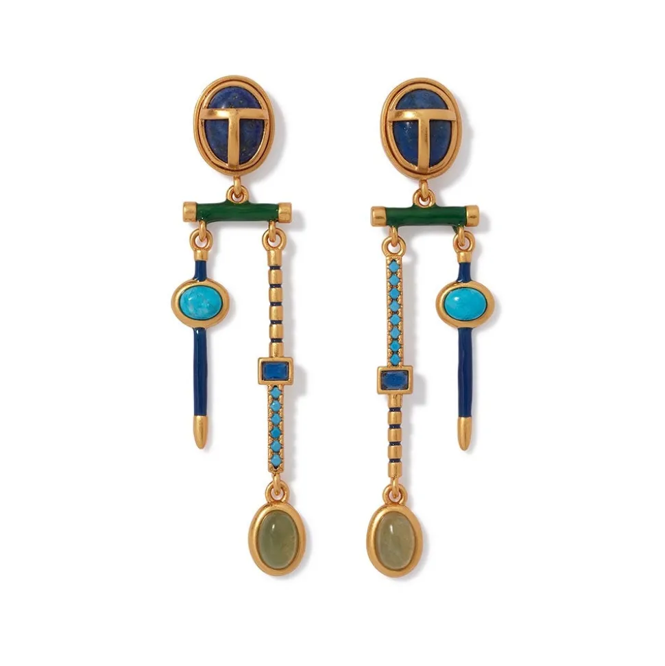 Earrings*The Met Store Egyptian Heart Scarab Chandelier Earrings