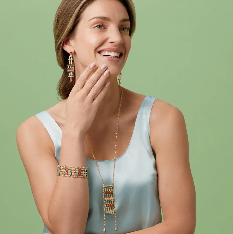 Earrings*The Met Store Egyptian Nefer Amulet Chandelier Earrings