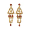 Earrings*The Met Store Egyptian Nefer Amulet Red Jasper Chandelier Earrings