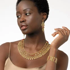 Bracelets*The Met Store Egyptian Nefer Amulet Red Jasper Ladder Bracelet