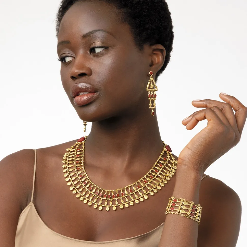 Bracelets*The Met Store Egyptian Nefer Amulet Red Jasper Ladder Bracelet