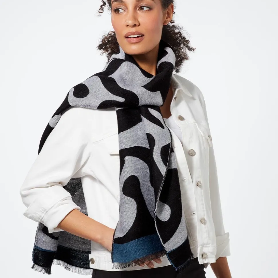 Scarves & Wraps*The Met Store Egyptian Swirled Glass Unisex Oblong Jacquard Scarf