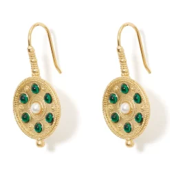 Earrings*The Met Store Embellished Disc Drop Earrings