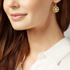 Earrings*The Met Store Embellished Disc Drop Earrings