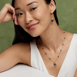 Earrings*The Met Store Etruscan Lapis Double-Drop Earrings