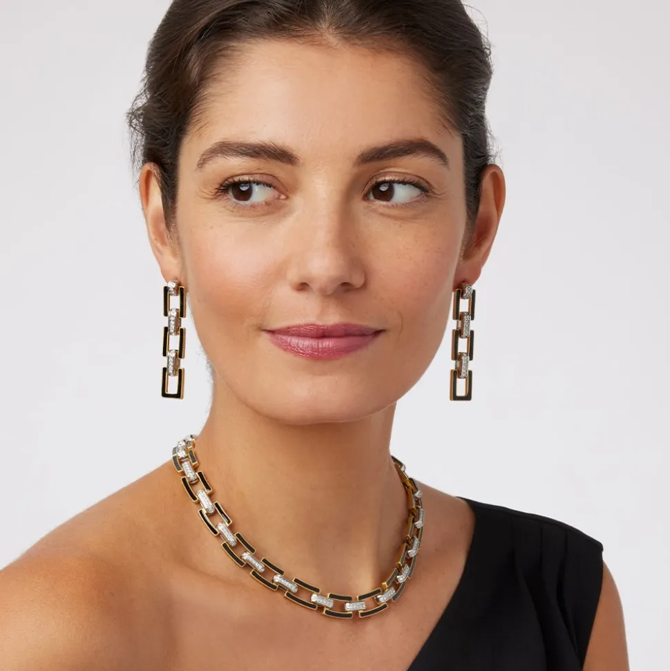 Earrings*The Met Store European Buckle Enamel Drop Earrings