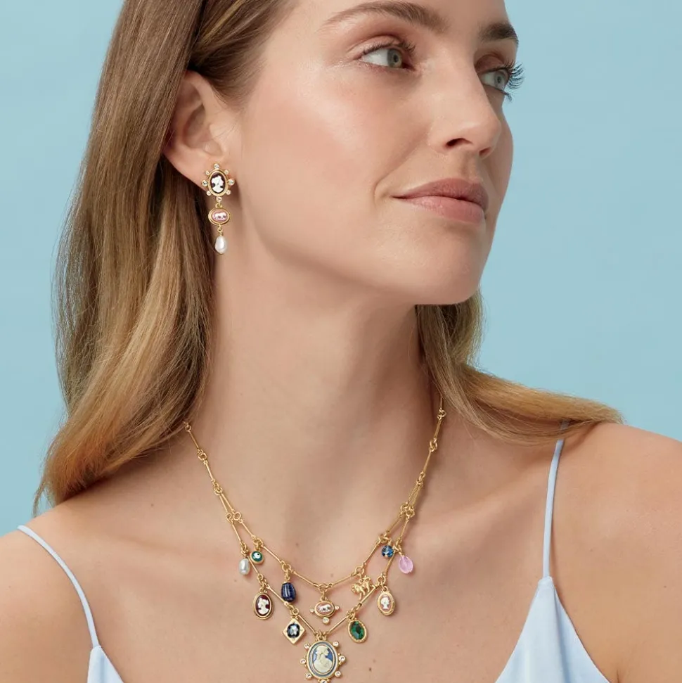 Jewelry Sets*The Met Store European Cameo Charm Necklace and Drop Earrings Set