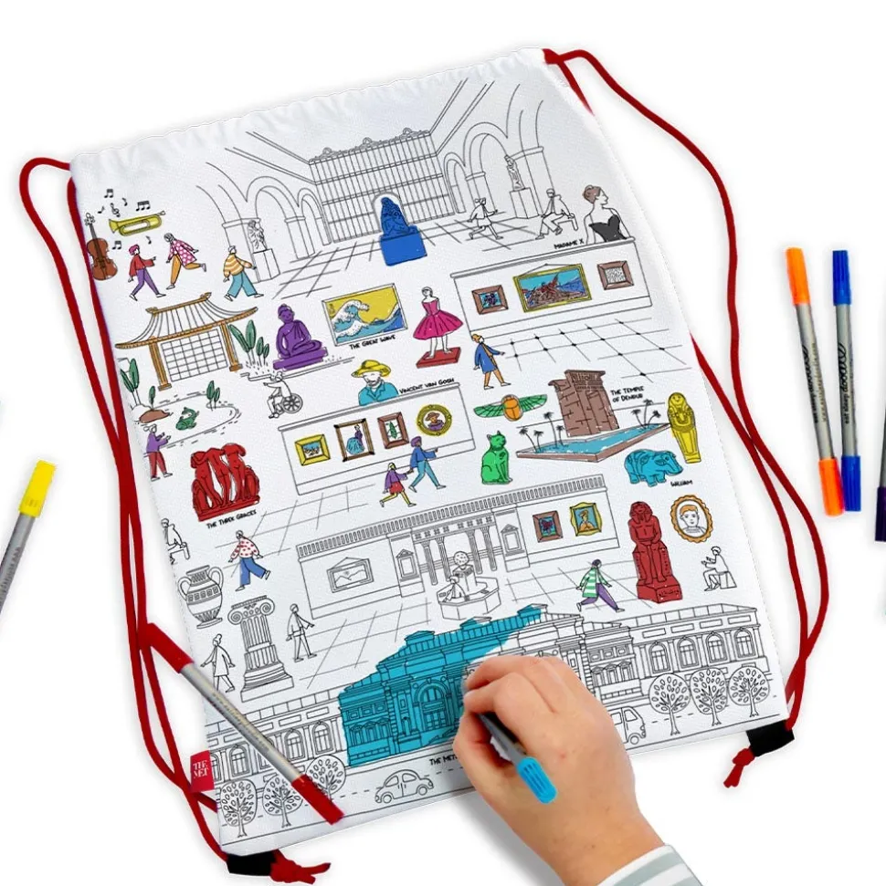 Art Supplies & Easels*The Met Store Favorite Galleries of The Met Color & Learn Washable Kids' Drawstring Backpack
