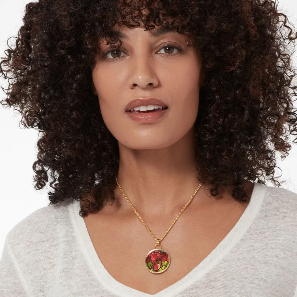 Necklaces*The Met Store Favrile Tulip Enamel Pendant Necklace