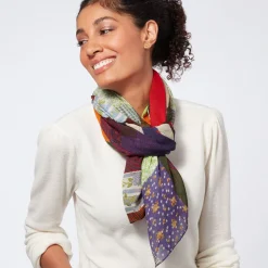Scarves & Wraps*The Met Store Gee's Bend Pettway Quilt Design Oblong Silk Scarf