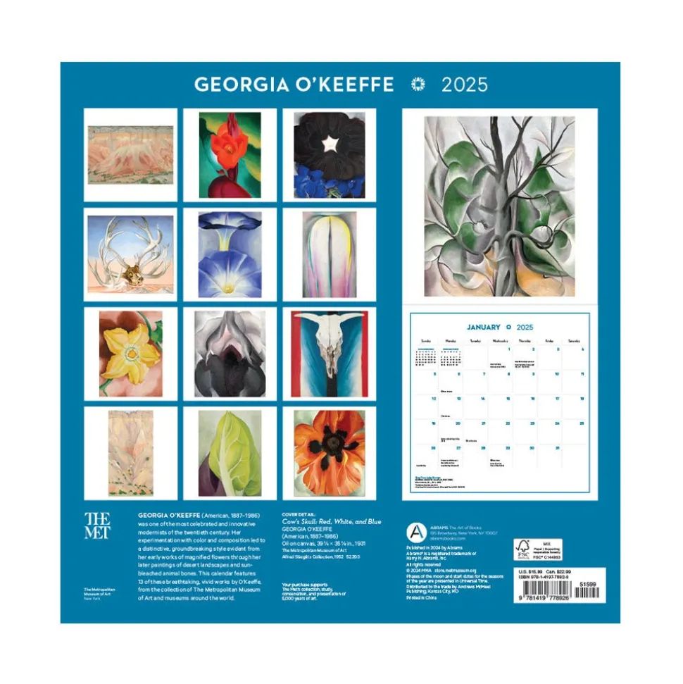 Calendars*The Met Store Georgia O'Keeffe Wall Calendar 2025