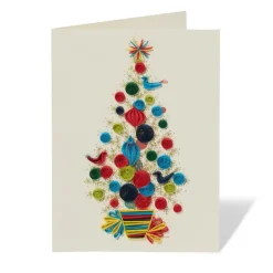 Holiday Cards*The Met Store Golden Christmas Tree Quilled Holiday Card
