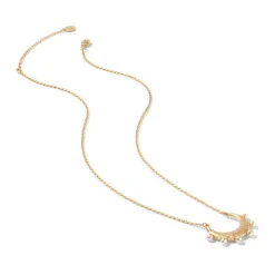 Necklaces*The Met Store Hammered Crescent Pearl Pendant Necklace
