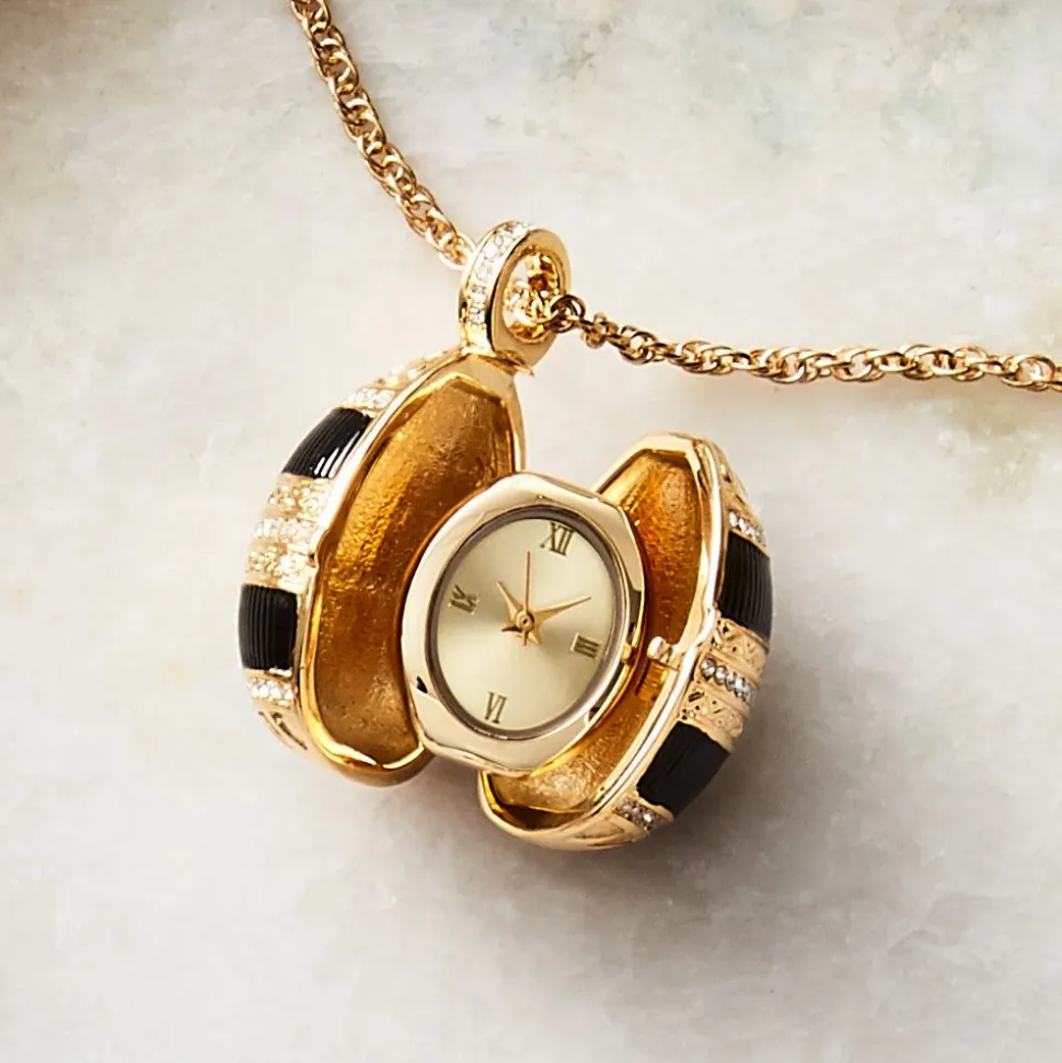 Watches*The Met Store Hand-Enameled Egg Pendant Watch
