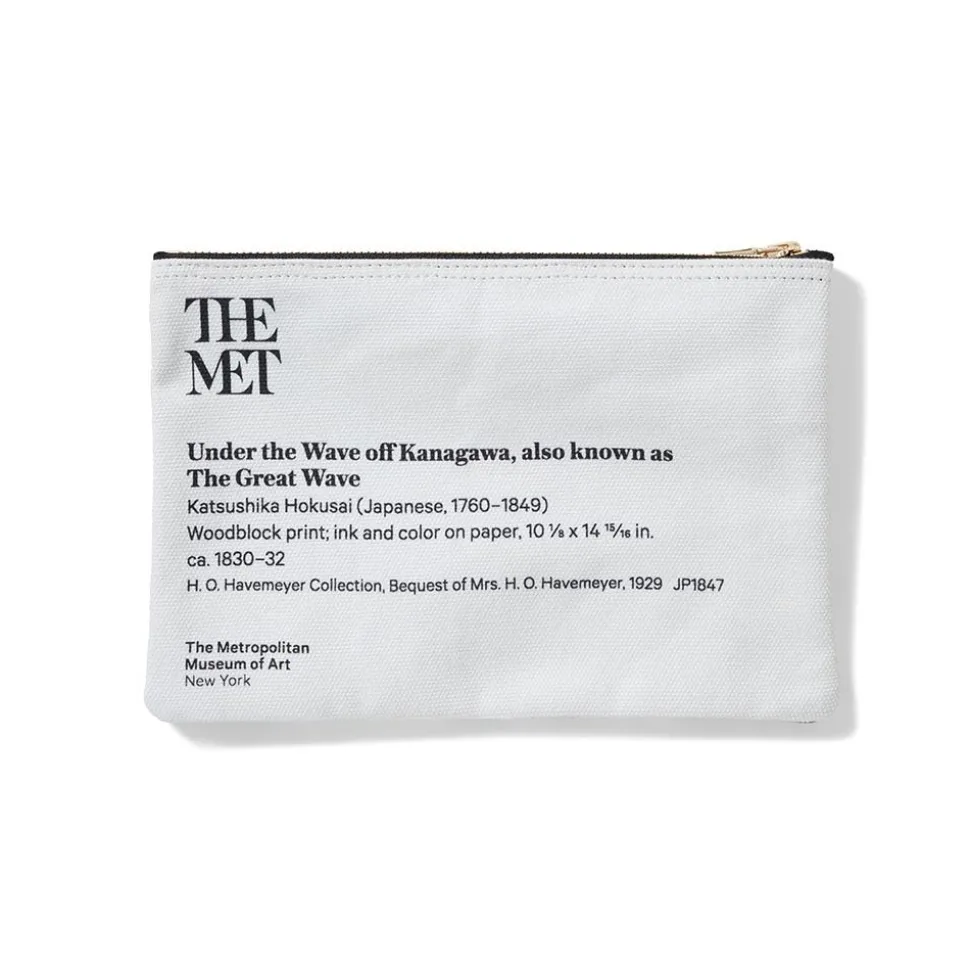 Bags*The Met Store Hokusai Great Wave Zip Pouch