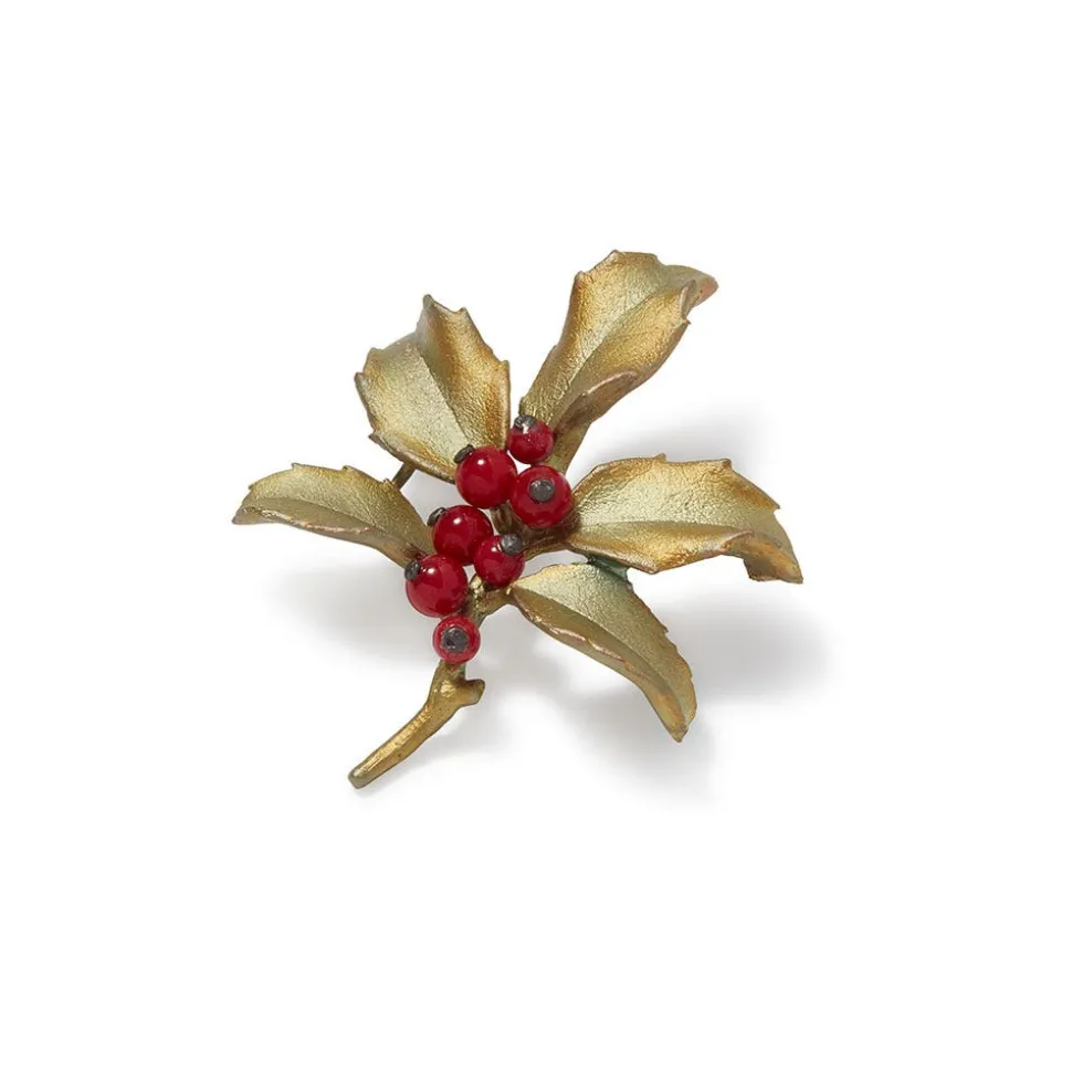 Pins & Brooches*The Met Store Holly Berry Jade Brooch