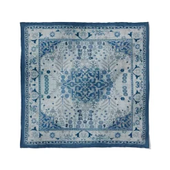 Small Accessories*The Met Store Iranian Vase Carpet Blue Cotton-and-Silk Pocket Square