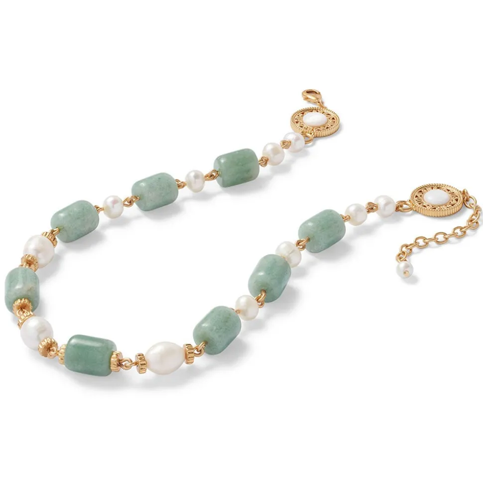 Necklaces*The Met Store Karavas Gems Large-Bead Aventurine and Pearl Necklace