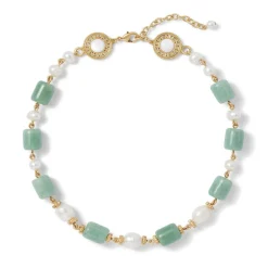 Jewelry Sets*The Met Store Karavas Gems Large-Bead Aventurine and Pearl Necklace and Drop Earrings Set