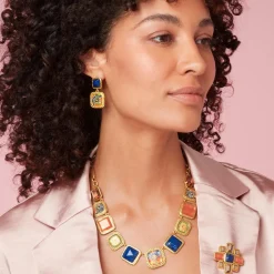 Earrings*The Met Store Kashan Carpet Square Drop Earrings