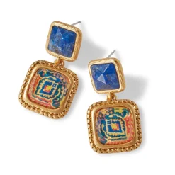 Earrings*The Met Store Kashan Carpet Square Drop Earrings