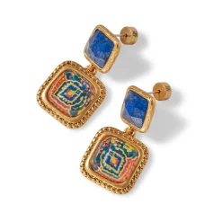 Earrings*The Met Store Kashan Carpet Square Drop Earrings