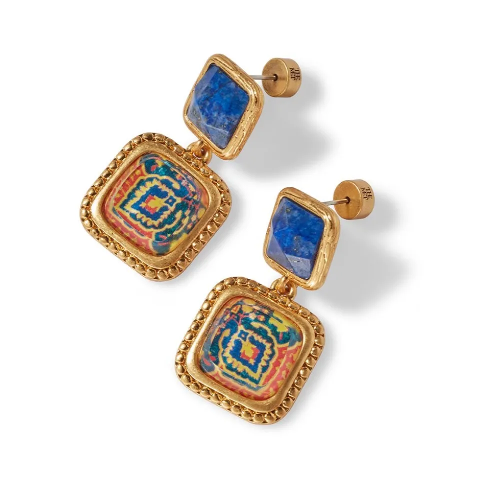 Earrings*The Met Store Kashan Carpet Square Drop Earrings