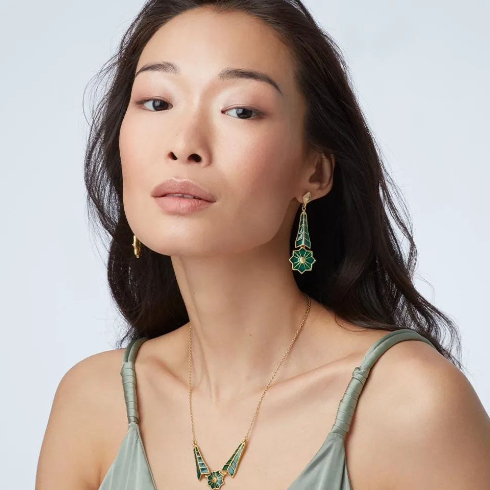 Necklaces*The Met Store Lotus Pagoda Plique-à-Jour Pendant Necklace