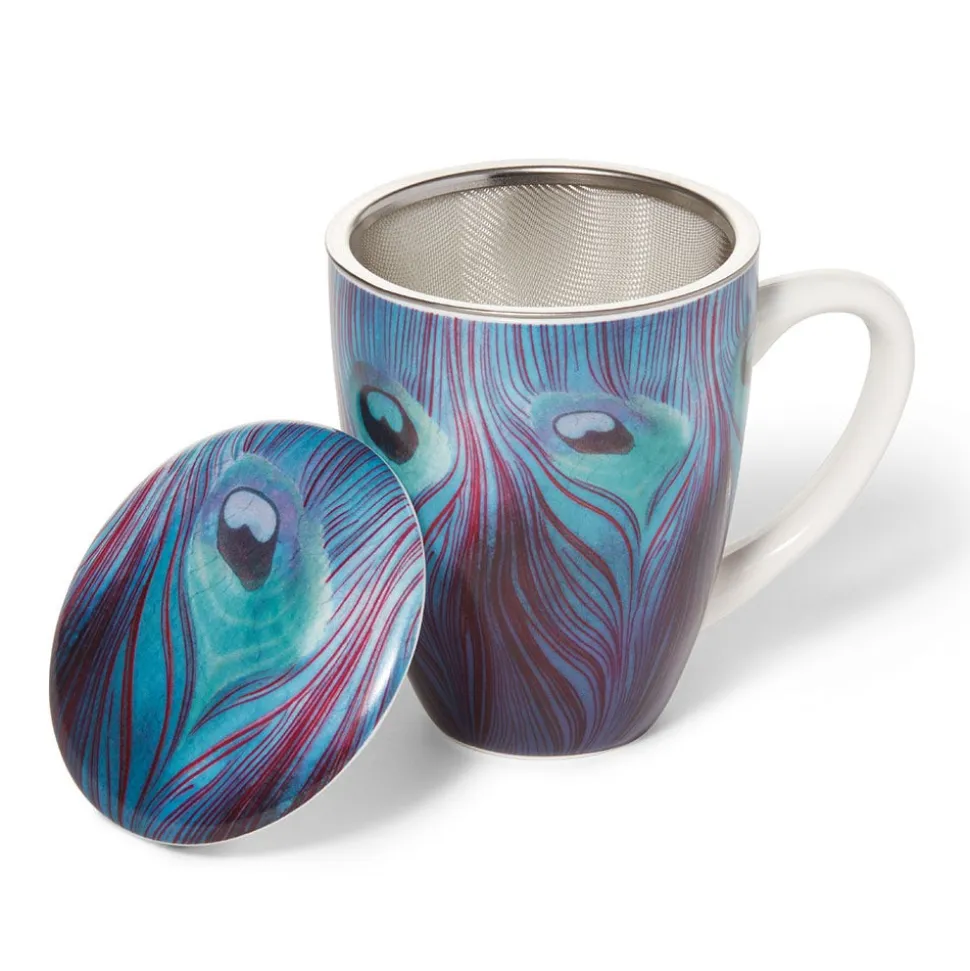 Tableware*The Met Store Louis C. Tiffany Peacock Feather Covered Mug with Tea Infuser