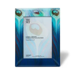 Decorative Accents*The Met Store Louis C. Tiffany Peacock Feather Rectangular Glass Frame