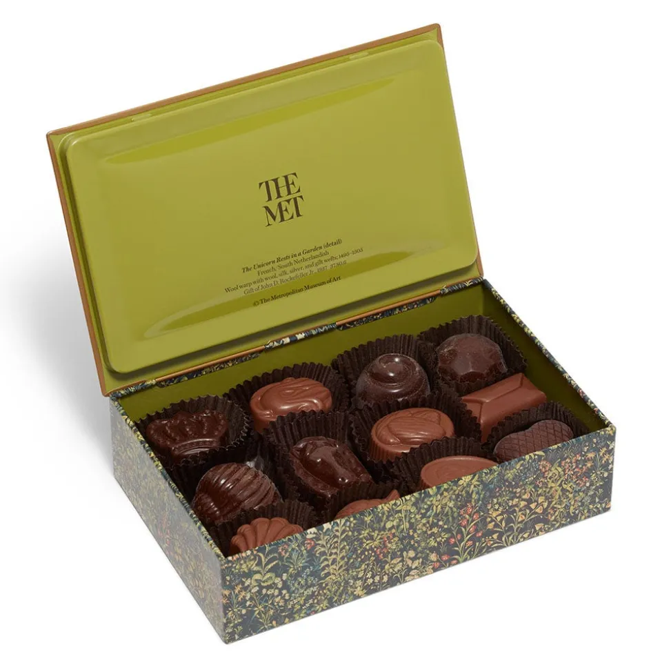 Tableware*The Met Store Louis Sherry Unicorn in a Garden 12-Piece Chocolate Tin