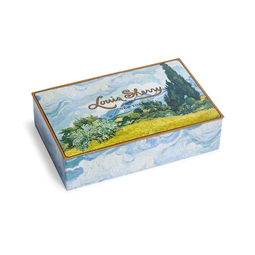 Tableware*The Met Store Louis Sherry Van Gogh Wheat Field with Cypresses 12-Piece Chocolate Tin